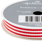 Red and White Striped Holiday Ribbon closeup view image number 3