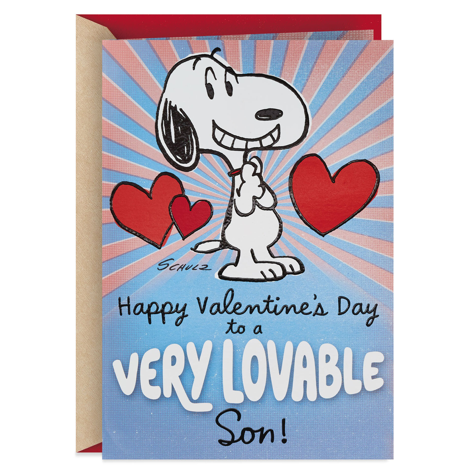 Happy Valentines Day Son Peanuts® Snoopy For A Lovable Son Pop-Up Valentine's Day Card - Greeting  Cards - Hallmark