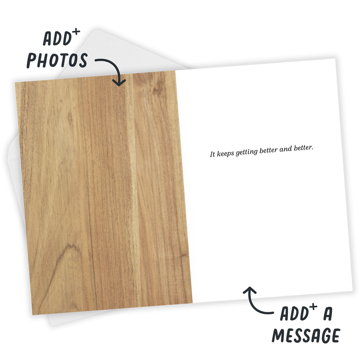 Rustic Letter Board Romantic Folded Love Photo Card  image number 4