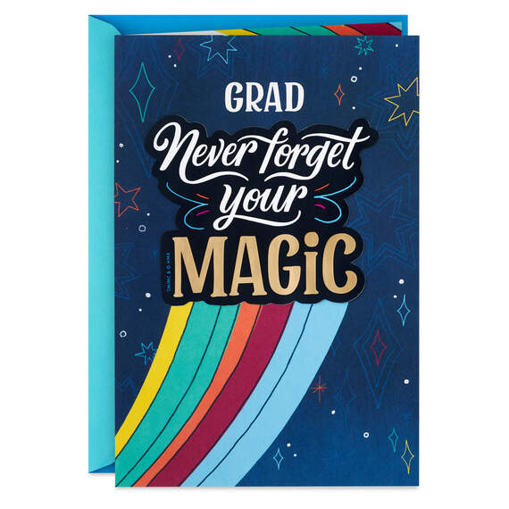 Never Forget Your Magic Graduation Card With Decal, , large image number 1