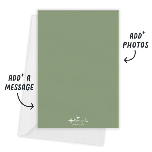 Elegant Gold Stripes Flat Christmas Photo Card, 
