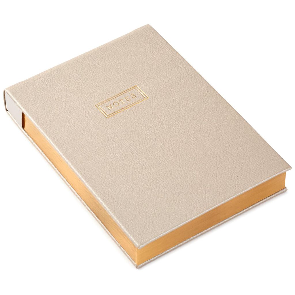 Premium Cream Faux Leather With Gold Foil Notepad - Memo Pads - Hallmark