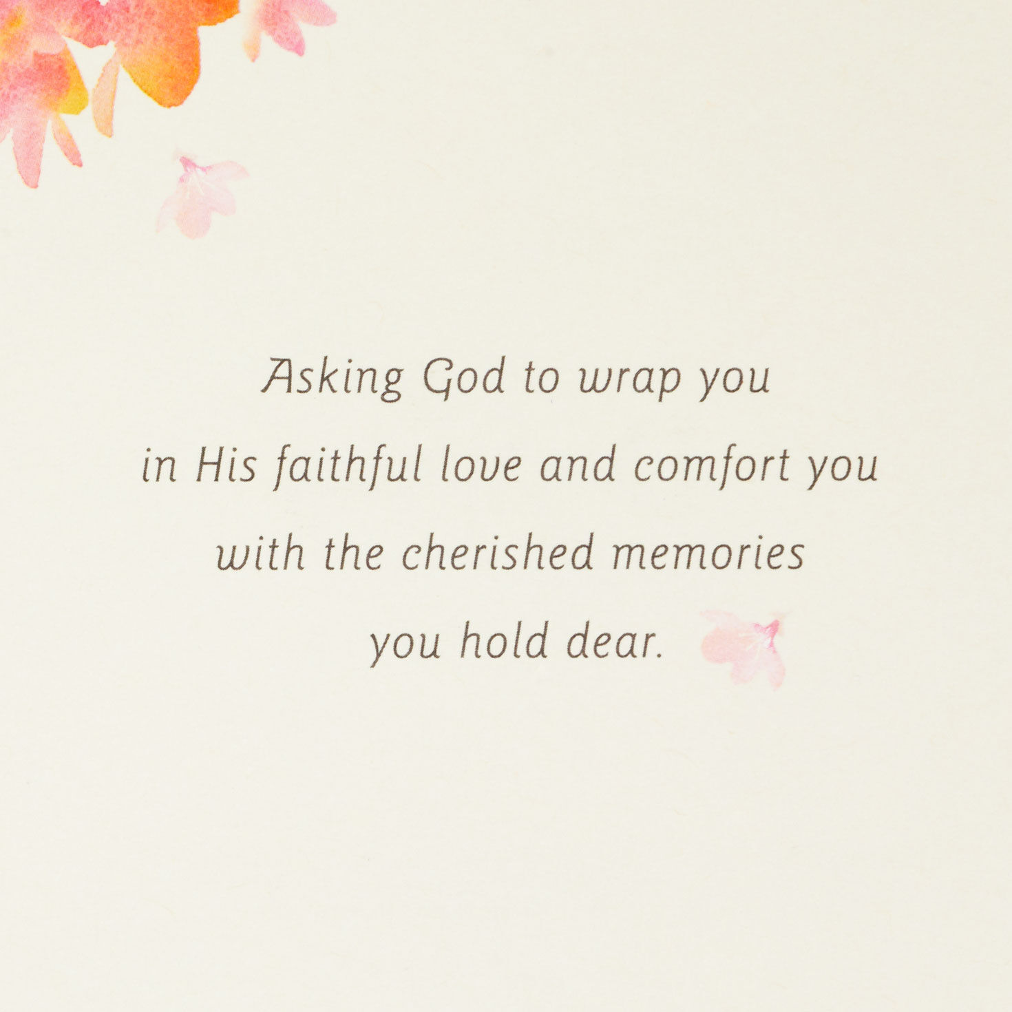 Butterfly and Flowers Religious Sympathy Card Sentiment image number 2