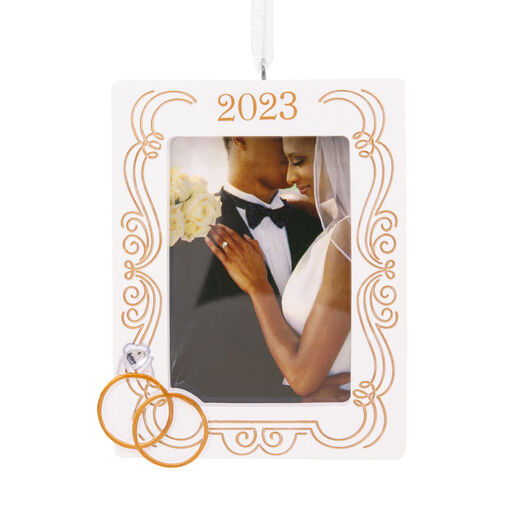 Wedding 2023 Photo Frame Hallmark Ornament, 