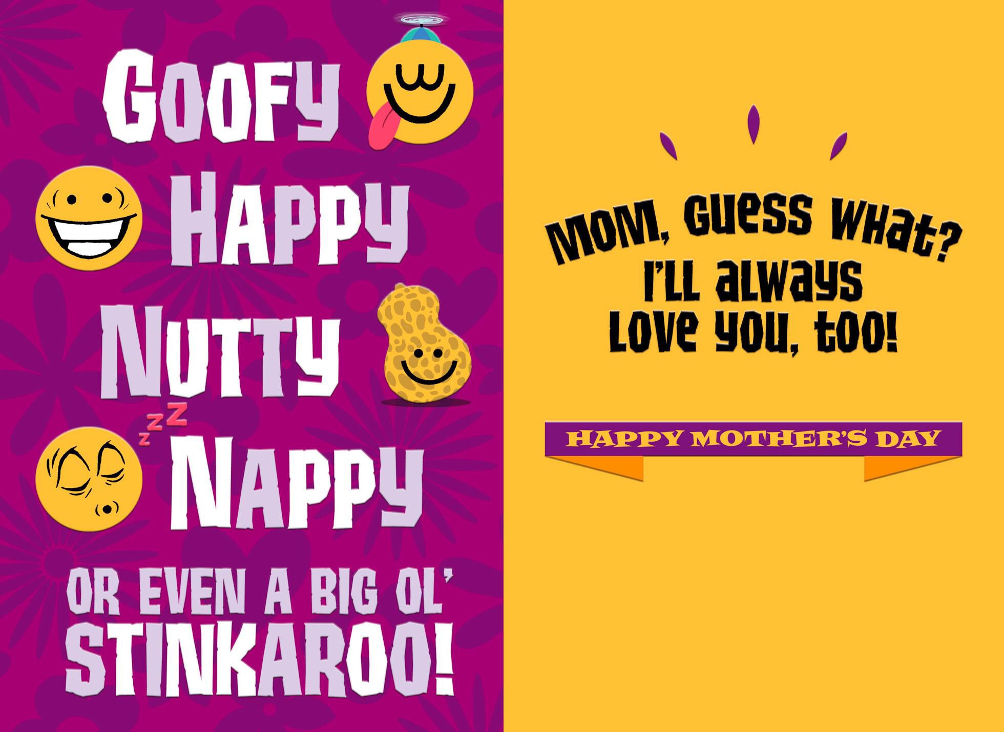 Smiley Face Mother's Day Card From Son