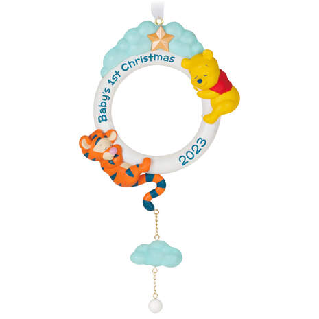 Disney Winnie the Pooh Baby's First Christmas 2023 Ornament, , large
