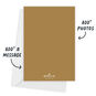 Gold Stars on Plum Personalized Holiday Photo Card Card back with Envelope indicating personalization image number 3