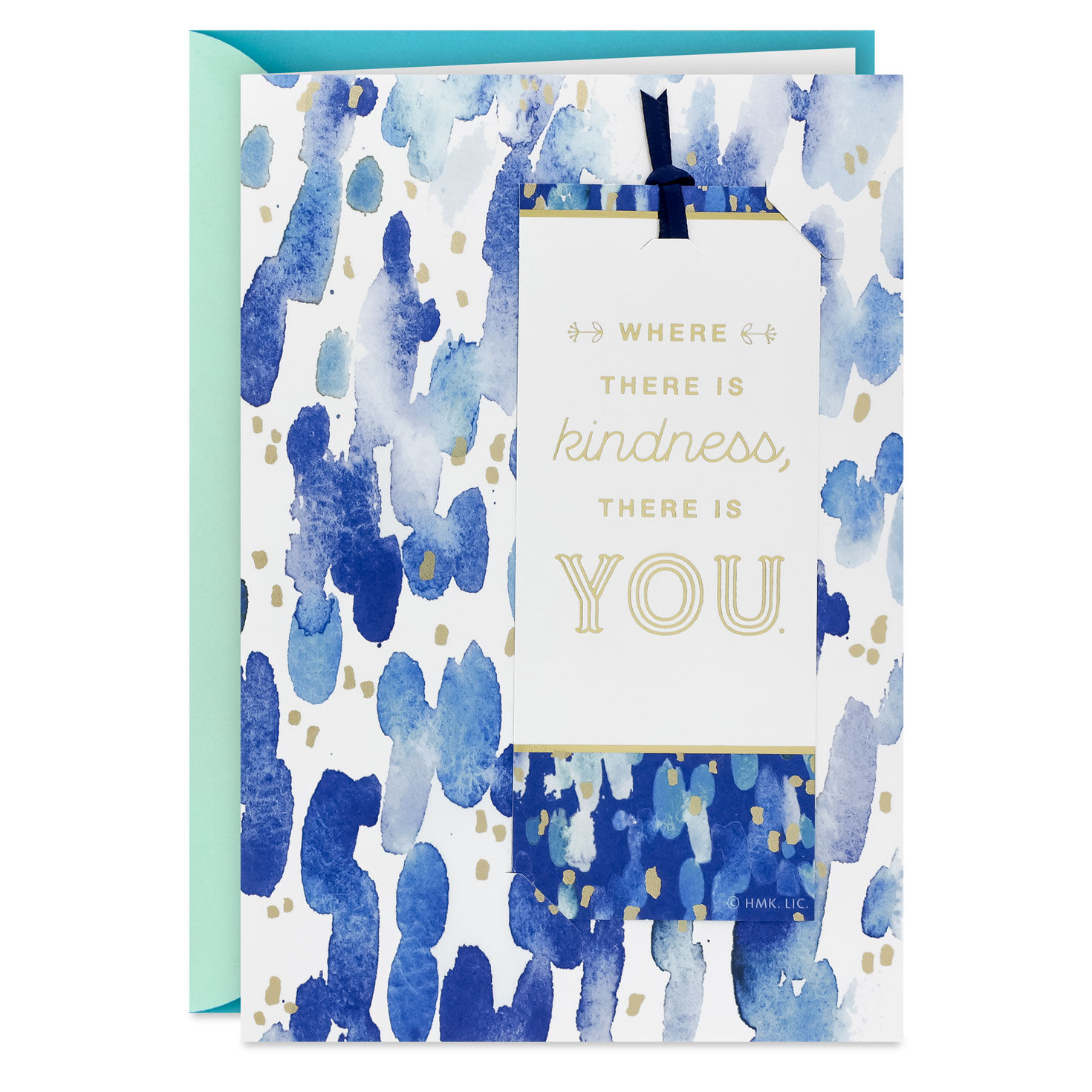 Grateful for Your Kindness Thank You Card With Detachable Bookmark