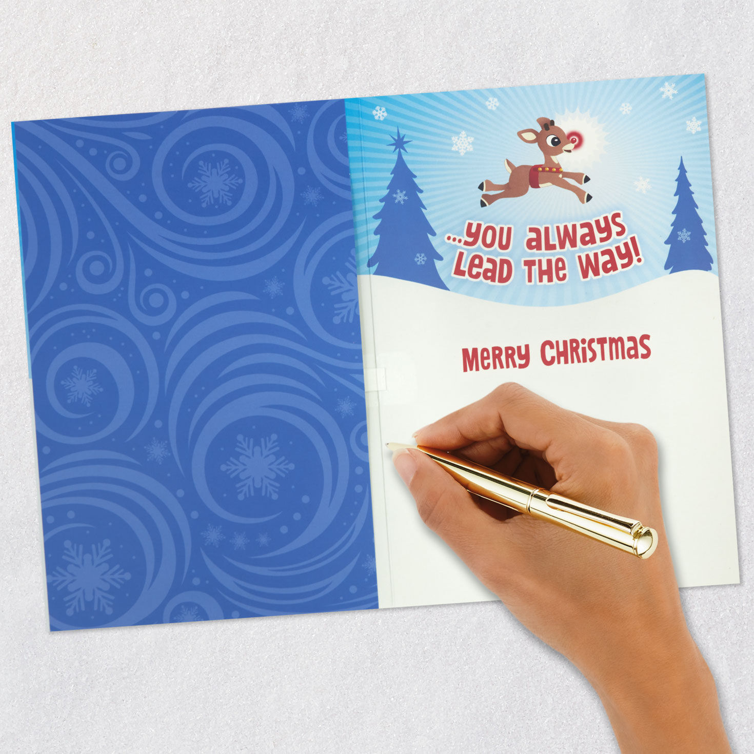 Rudolph the Red-Nosed Reindeer&reg; Bringing the Merry Musical Christmas Card for Kids, , large image number 6