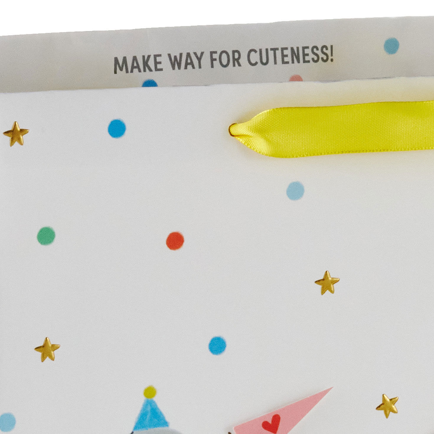 Animal Parade and Polka Dots Large Gift Bag Handle Detail image number 4