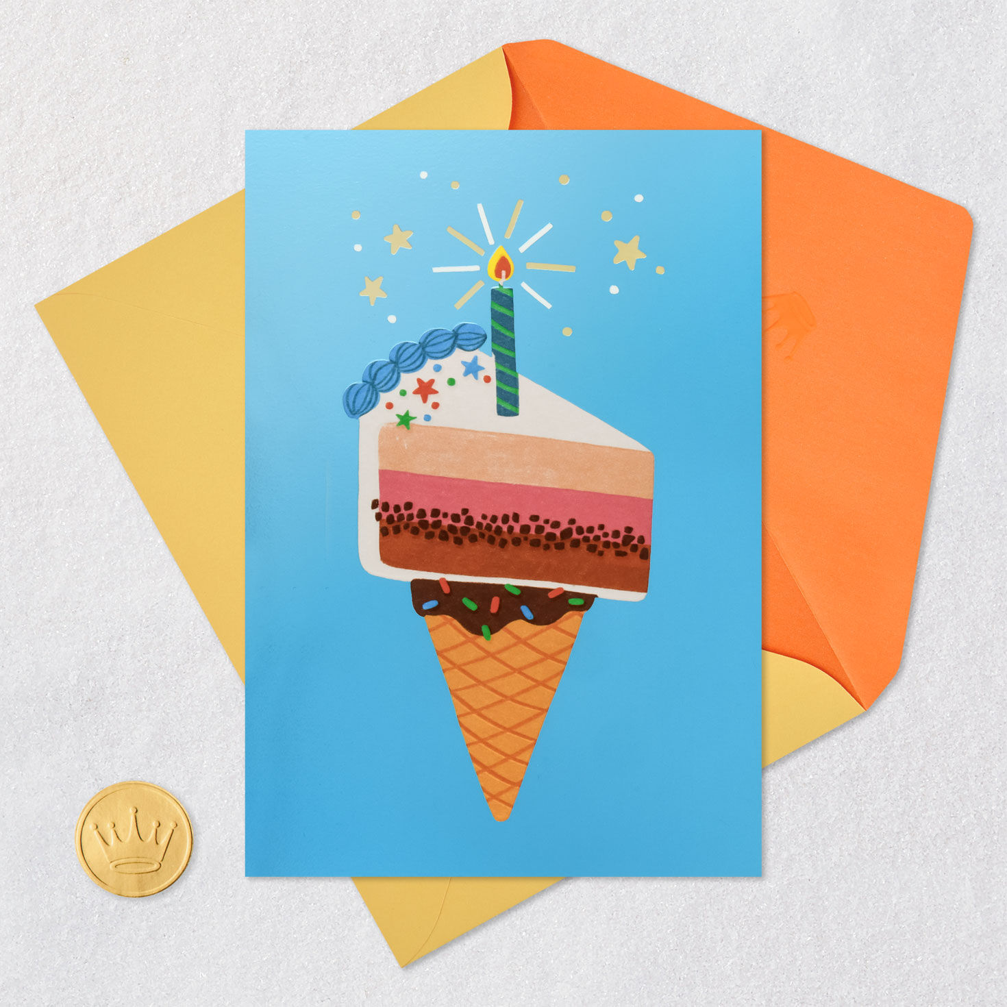 Cake Ice Cream Cone Blank Birthday Card for only USD 4.99 | Hallmark