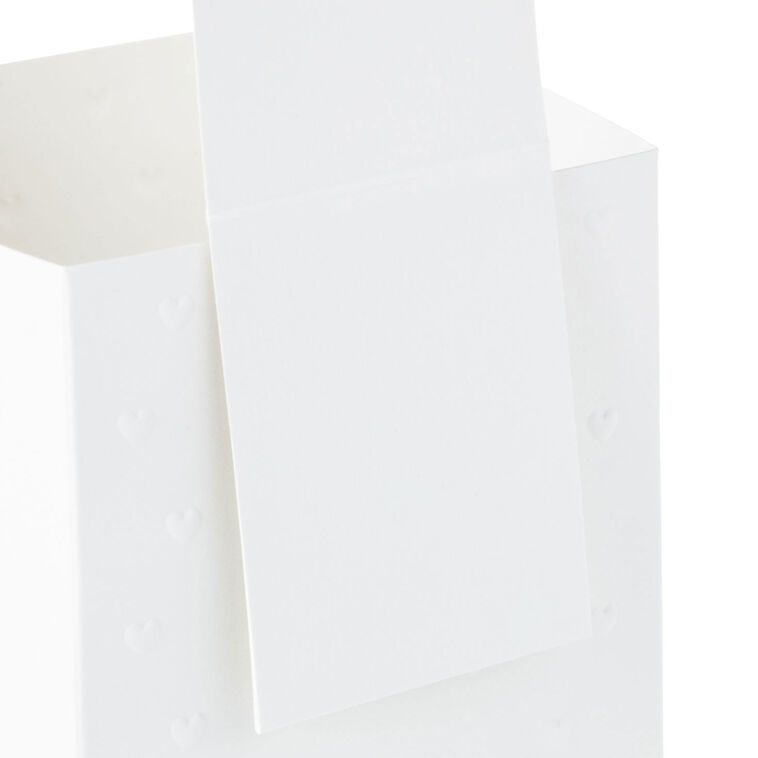 Build-a-Bouquet Love You White Hearts Pop-Up Paper Vase With Mini Card, Love You White Hearts, large image number 4