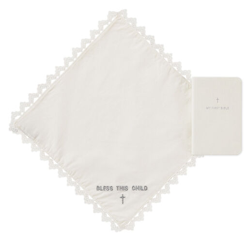 Commemorative Handkerchief and First Bible Set, 