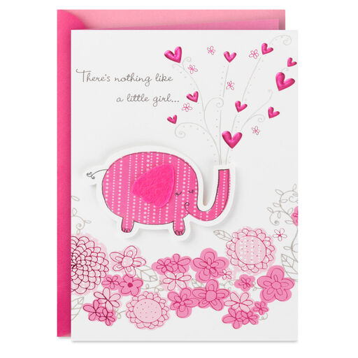 Scatter Love Everywhere Baby Girl Card, 