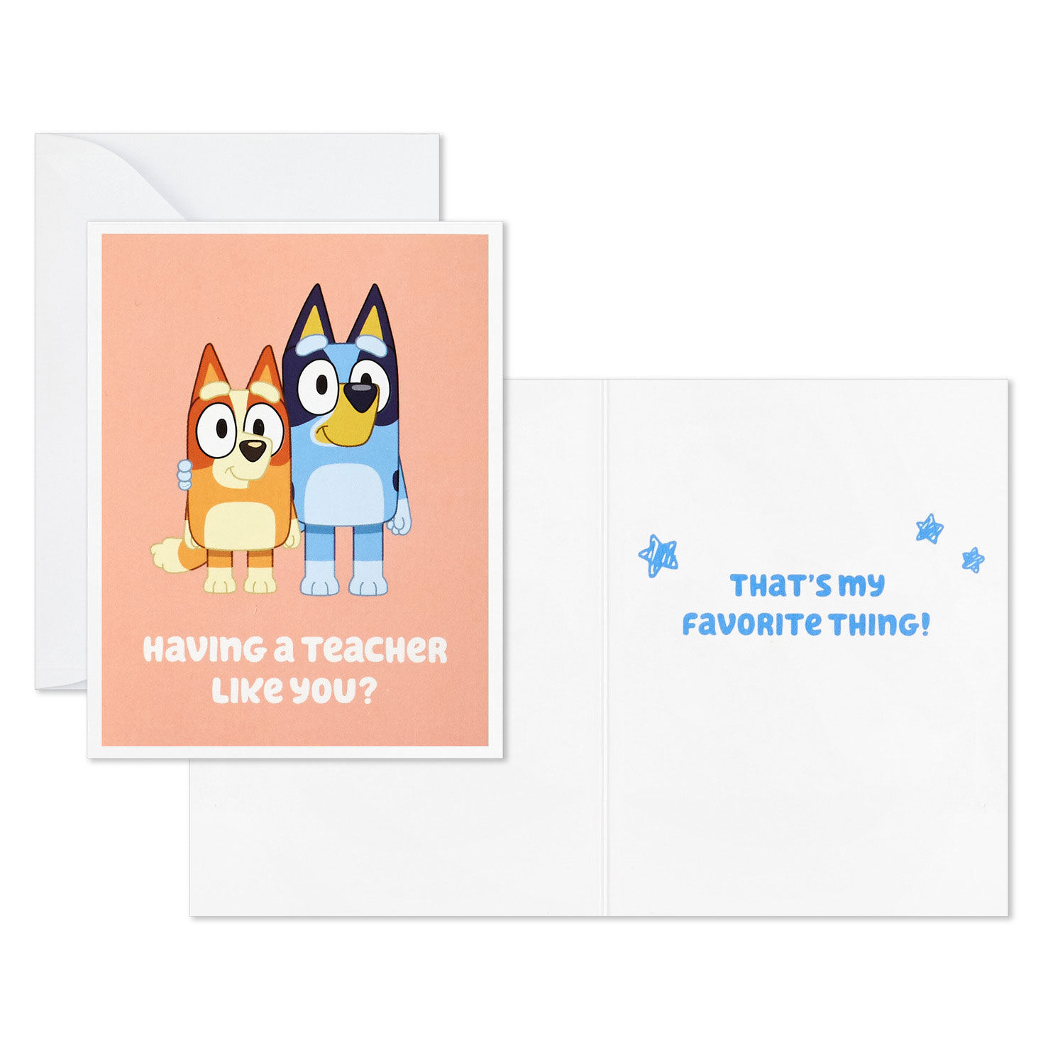 Bluey and Bingo Kids Valentines Cards and Mailbox card front with sentiment image number 5