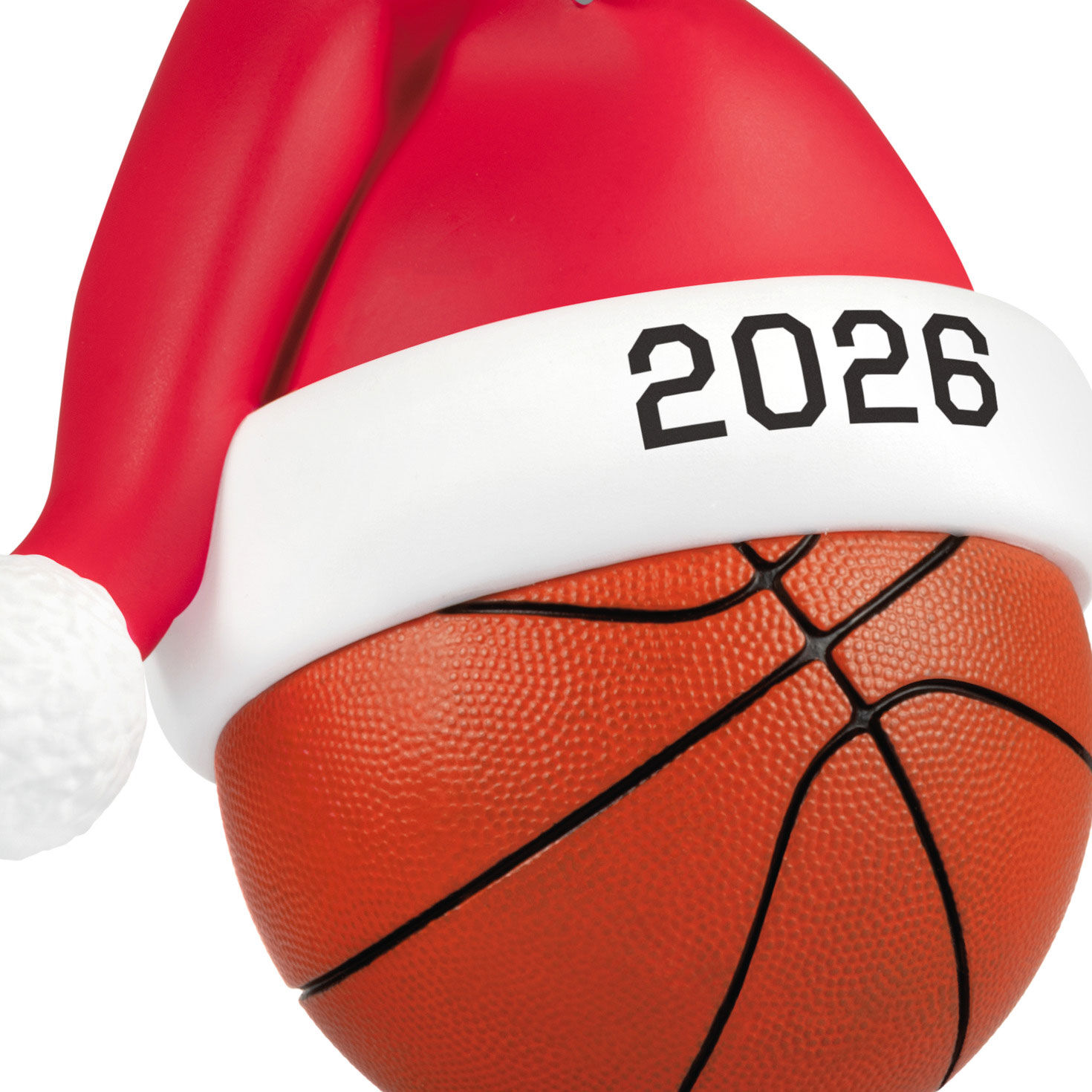 Basketball With Santa Hat 2026 Keepsake Ornament  image number 5