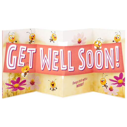 Bee Well Soon Funny Pop-Up Get Well Card, 