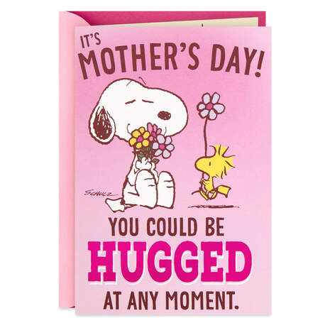 Peanuts® Snoopy and Woodstock Hug Pop-Up Mother's Day Card, , large