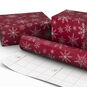 Snowflakes on Red Christmas Wrapping Paper Roll Wrapped pkg image number 2