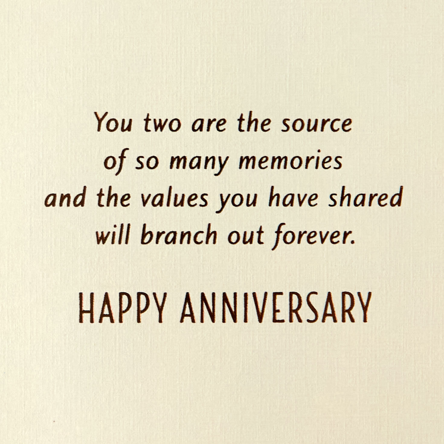 Watercolor Tree with Green Leaves Anniversary Card Sentiment image number 2