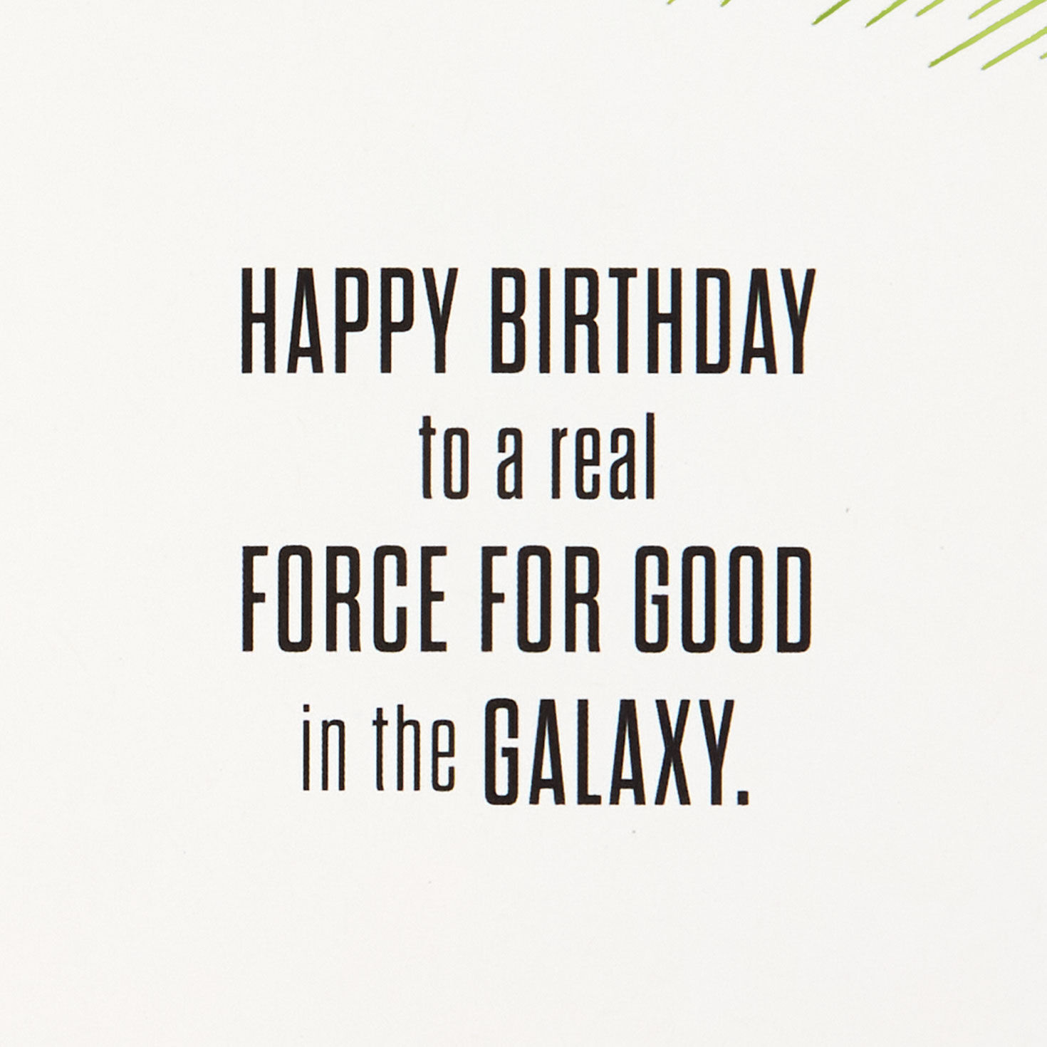 Star Wars Yoda Force for Good Nephew Birthday Card Sentiment image number 2