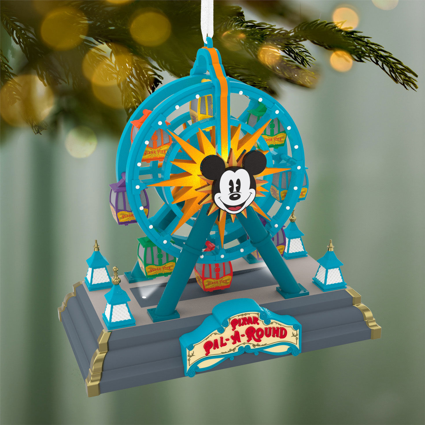 Mickey Mouse Ferris Wheel Keepsake Ornament Hanging on tree image number 2