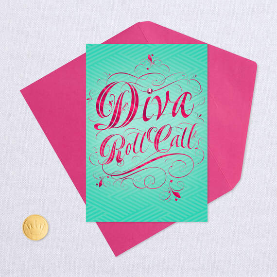 Diva Roll Call Birthday Card for Her, , large image number 5
