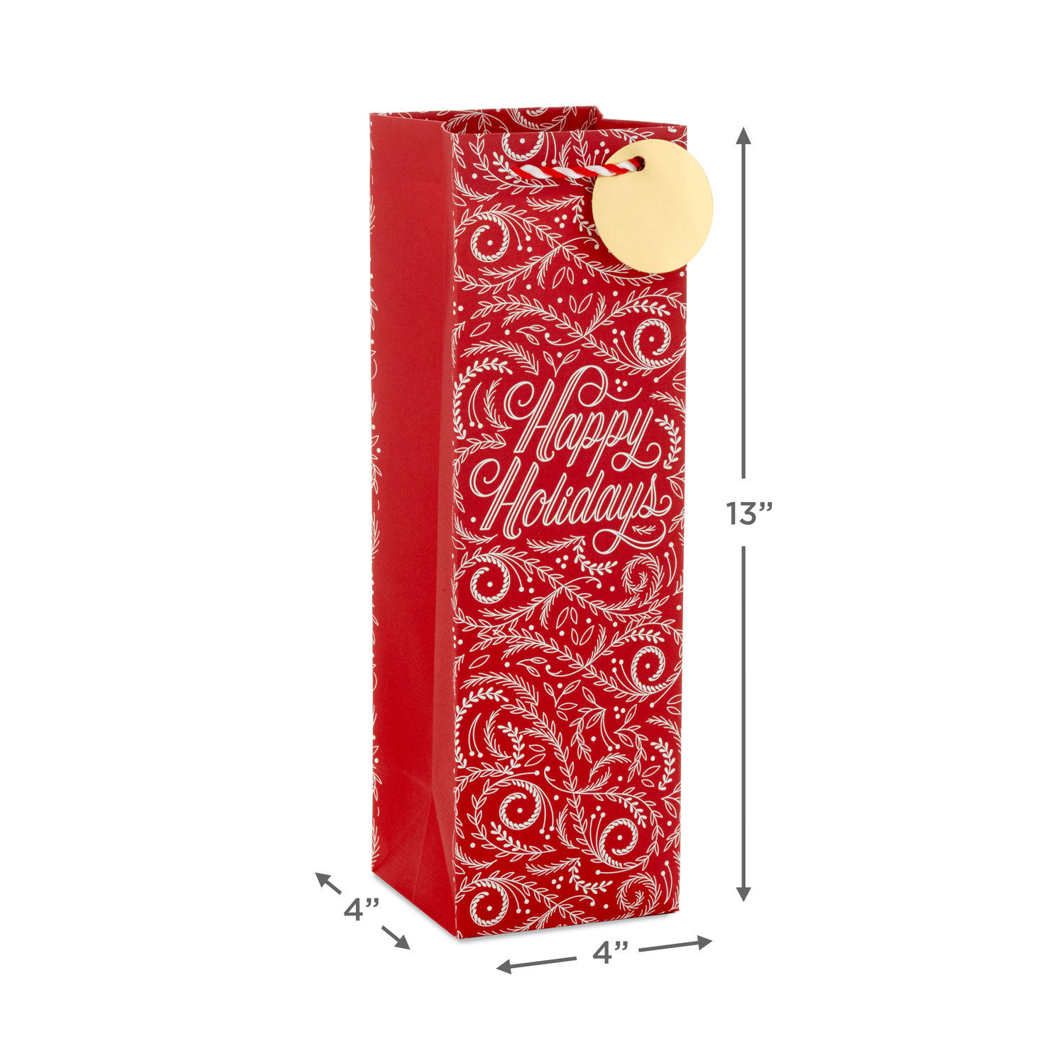13" Happy Holidays and Christmas Greenery 2-Pack Wine Gift Bags for only USD 6.79 | Hallmark