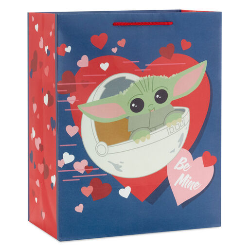 13" Star Wars: The Mandalorian™ Grogu™ and Hearts Large Gift Bag, 