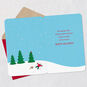 Snowman with Kid and Dog Child Caregiver Christmas Card Open card with envelope image number 3