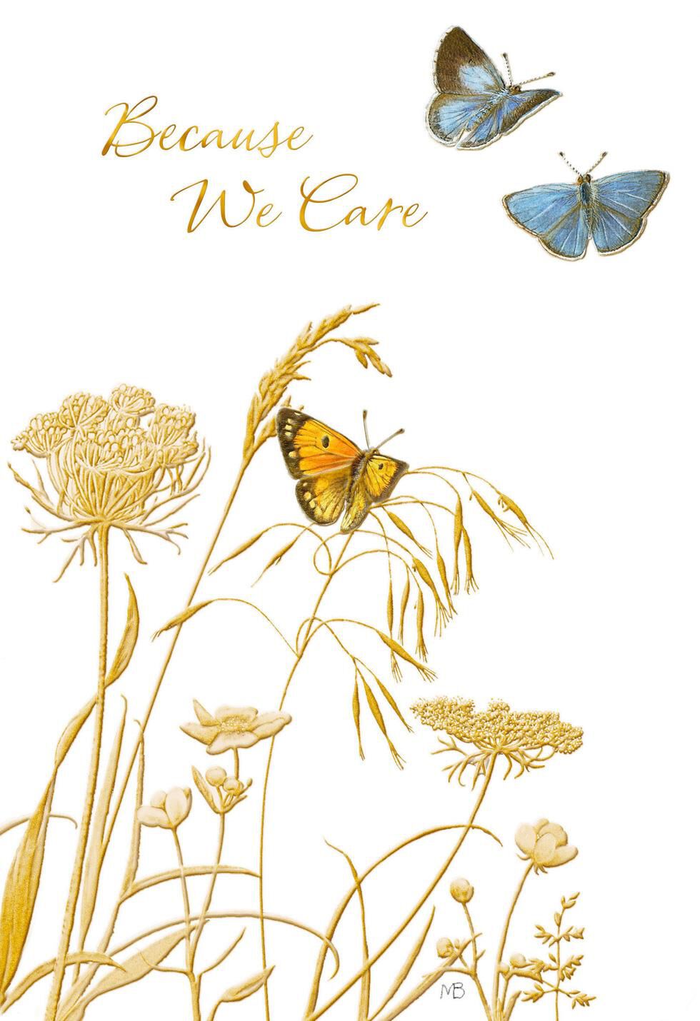Marjolein Bastin Because We Care Sympathy Card