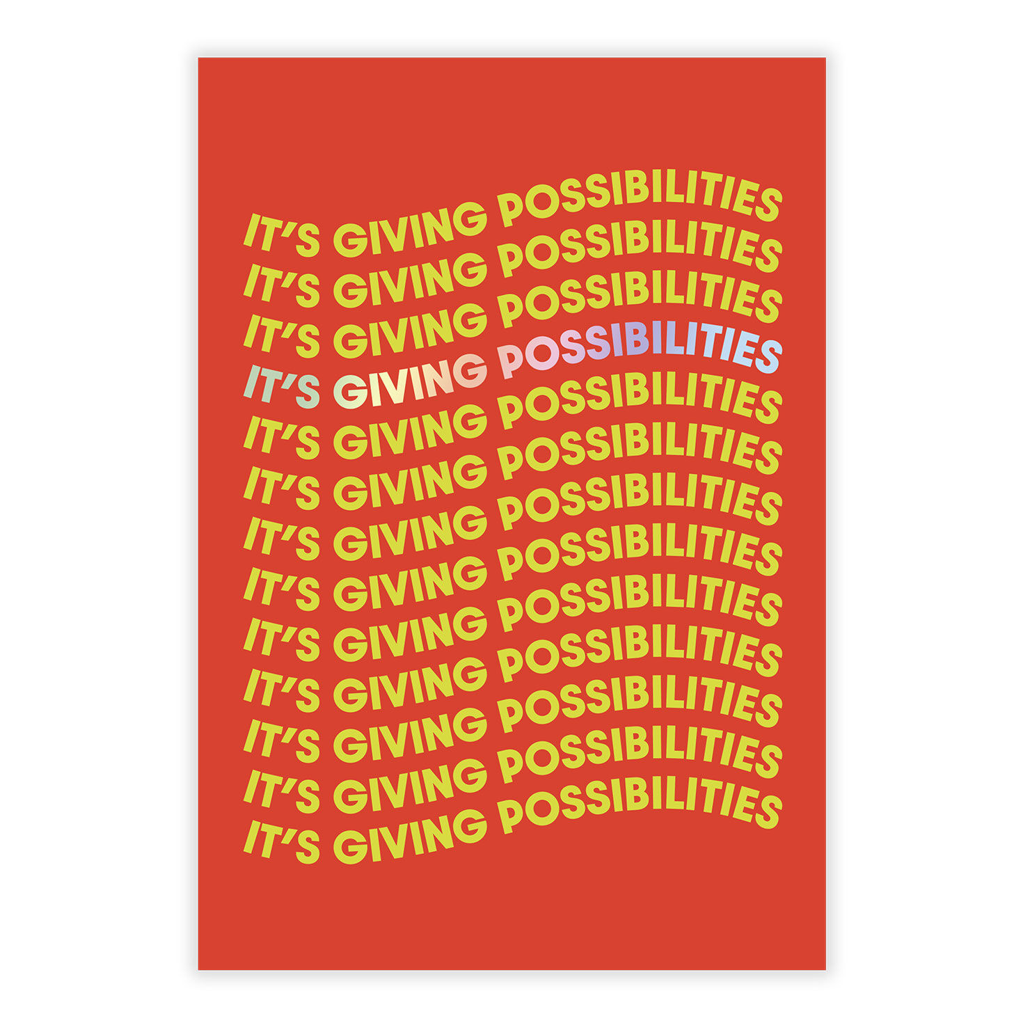 Repeating Wavy Lettering Personalized Congrats Card front image number 2