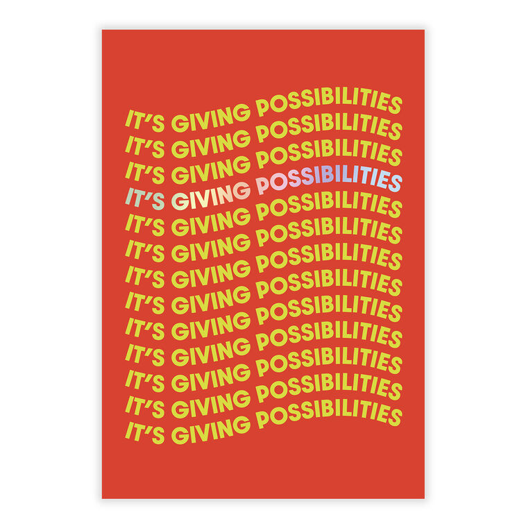 Repeating Wavy Lettering Personalized Congrats Card front image number 2