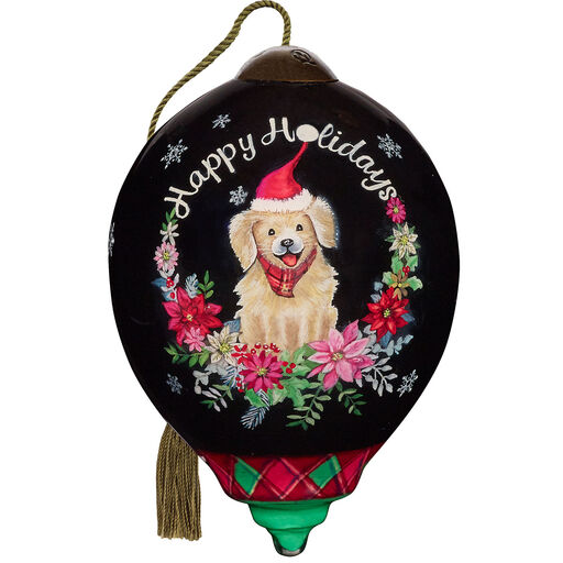 Ne'Qwa Art We Woof You a Merry Christmas Tree Ornament, 