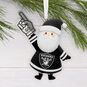 Las Vegas Raiders Santa Fan Christmas Ornament hanging on tree image number 2