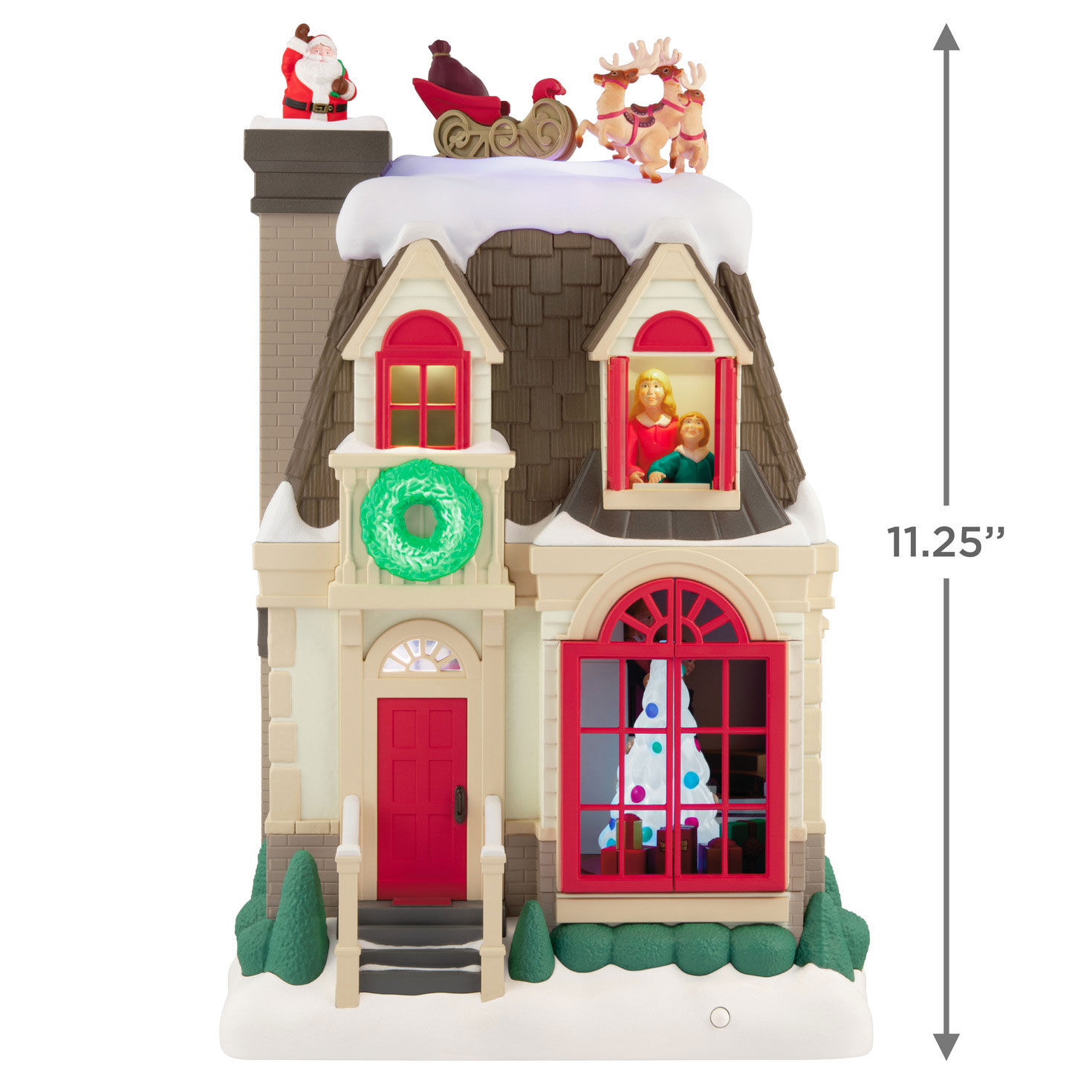 Santa On House Keepsake Tabletop Decoration measurement image number 3
