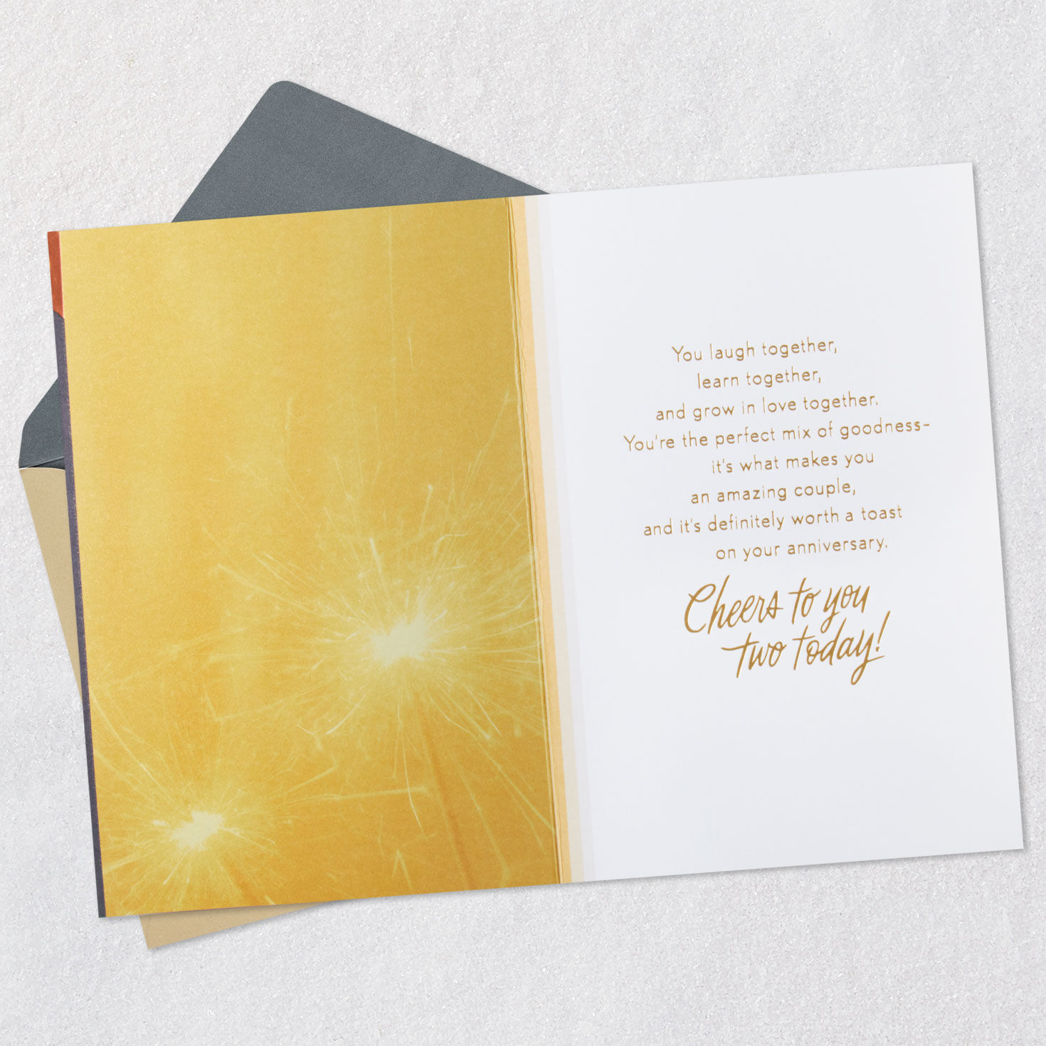 Pair of Cocktails with Sparklers Anniversary Card  image number 3