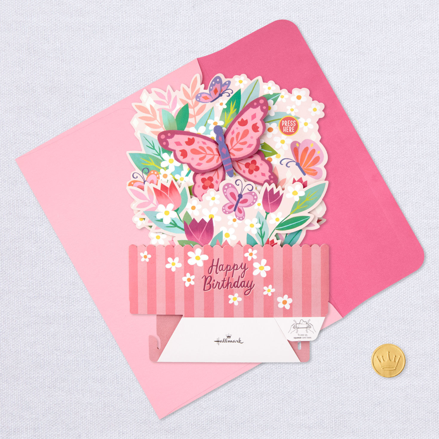 Butterfly Bouquet Musical 3D Pop-Up Birthday Card With Motion, , large image number 5