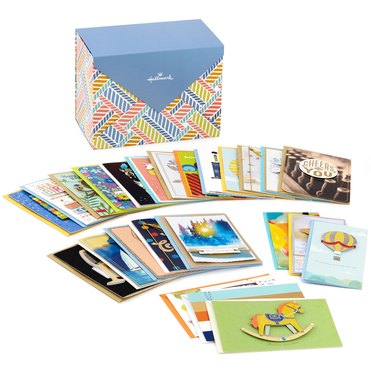 Assorted AllOccasion Cards in Organizer Box, Box of 24 Boxed Cards Hallmark