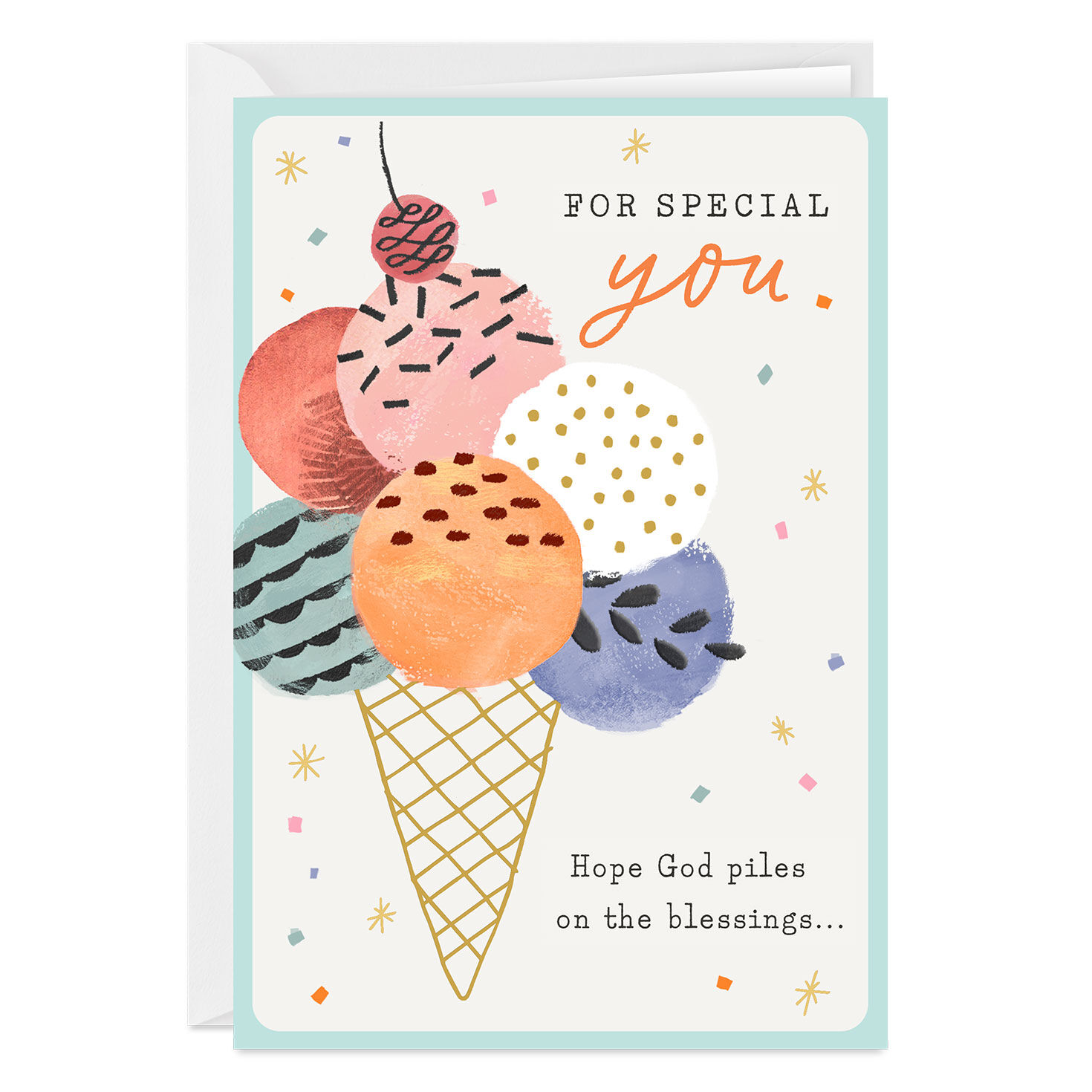 Every Flavor of Blessing Religious Custom Birthday Card