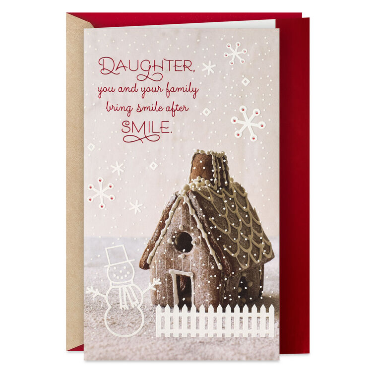 You Bring Smile After Smile Christmas Card for Daughter and Family