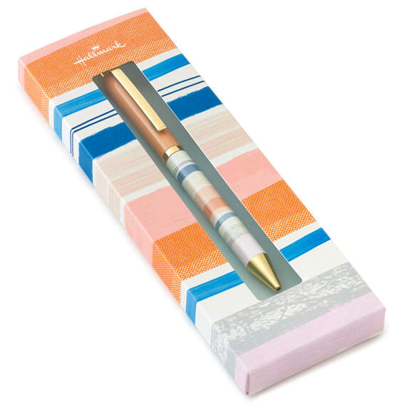 Peach and Pastel Striped Pen, , large image number 2