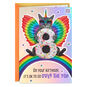 Go Over the Top Unicorn Cat 8th Birthday Card With Decal, , large image number 1