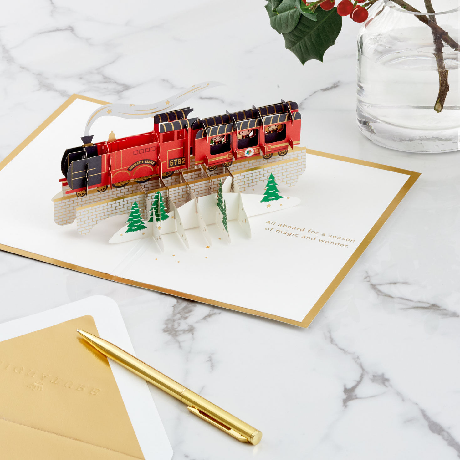 Harry Potter™ Hogwarts™ Express 3D Pop-Up Christmas Card for only USD 14.99 | Hallmark