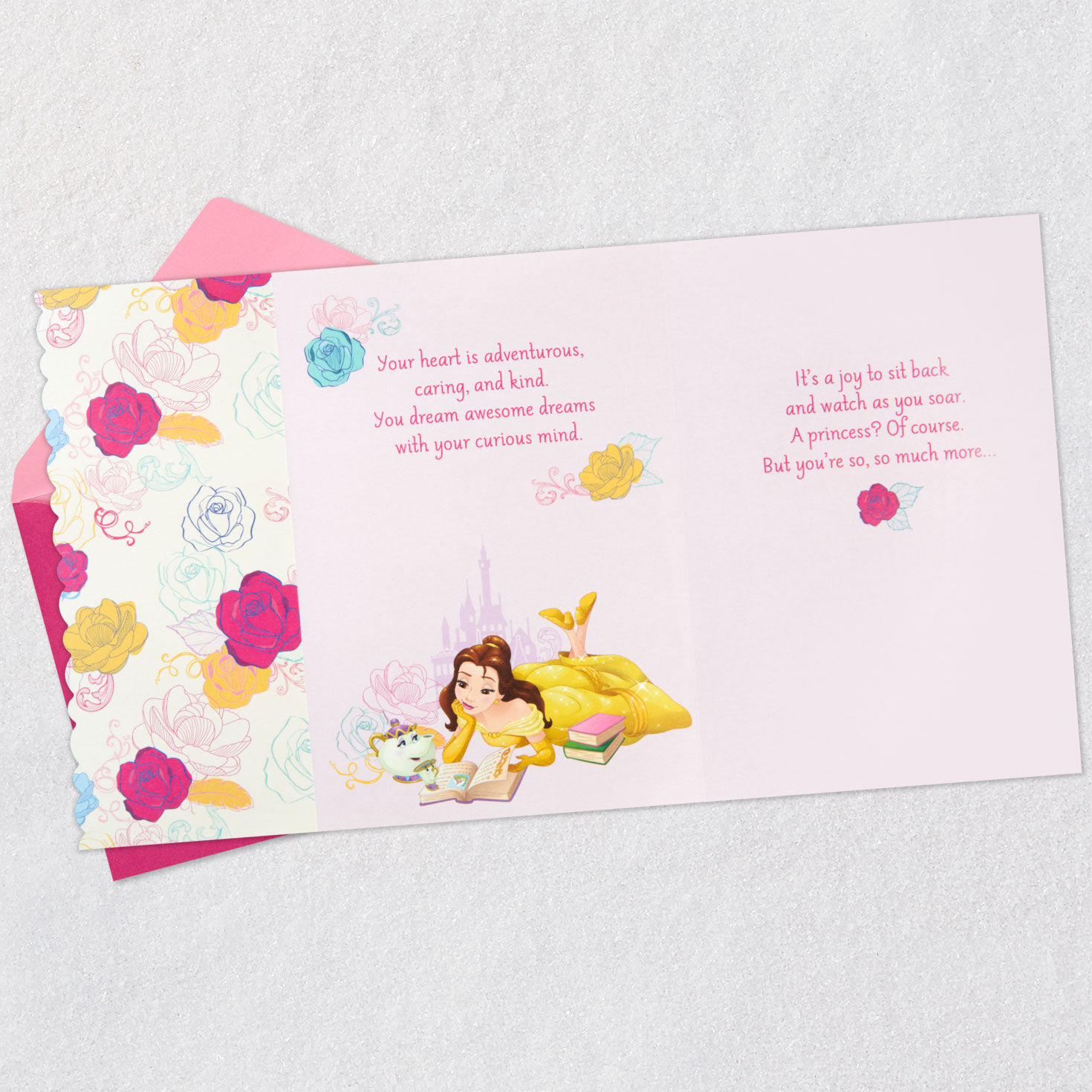 Disney Beauty and the Beast So Much More Than a Princess Birthday Card With Bookmark, , large image number 6