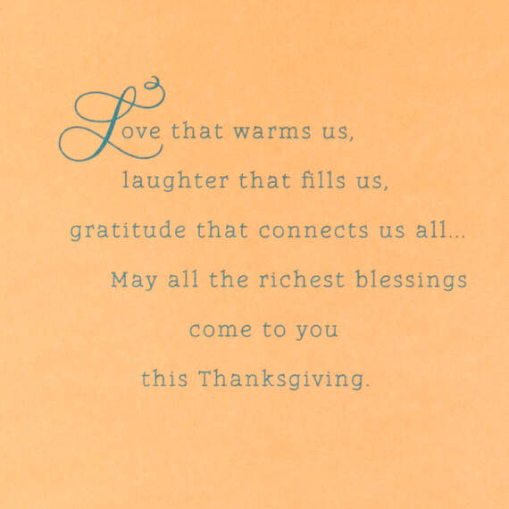 Thanksgiving Wishes and Blessings Thanksgiving Card, , large image number 2