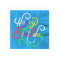 "Happy Birthday" on Blue Cocktail Napkins, Pack of 16, , large image number 1
