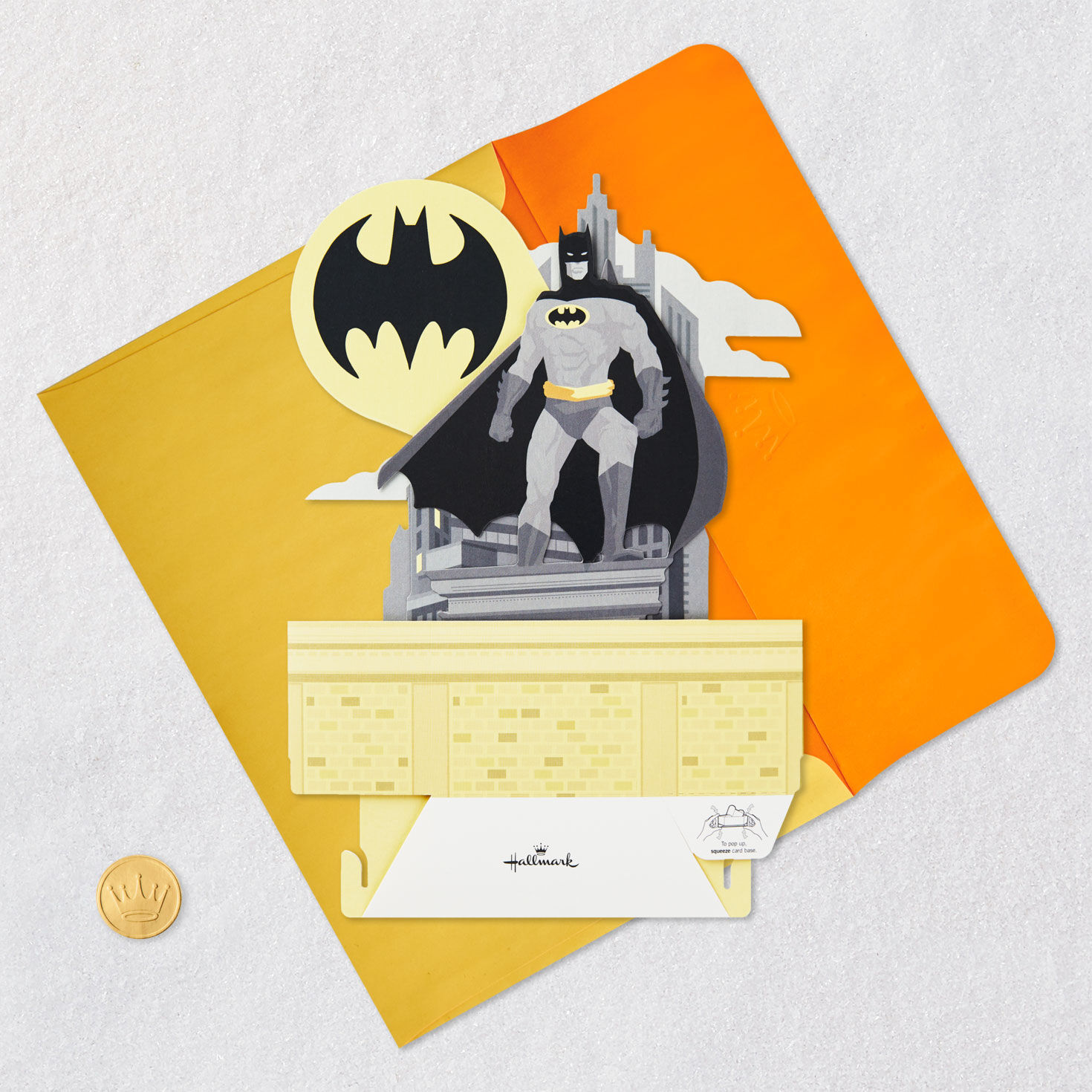 Batman With Bat-Signal 3D Pop-Up Card Card with envelope and Seal image number 5
