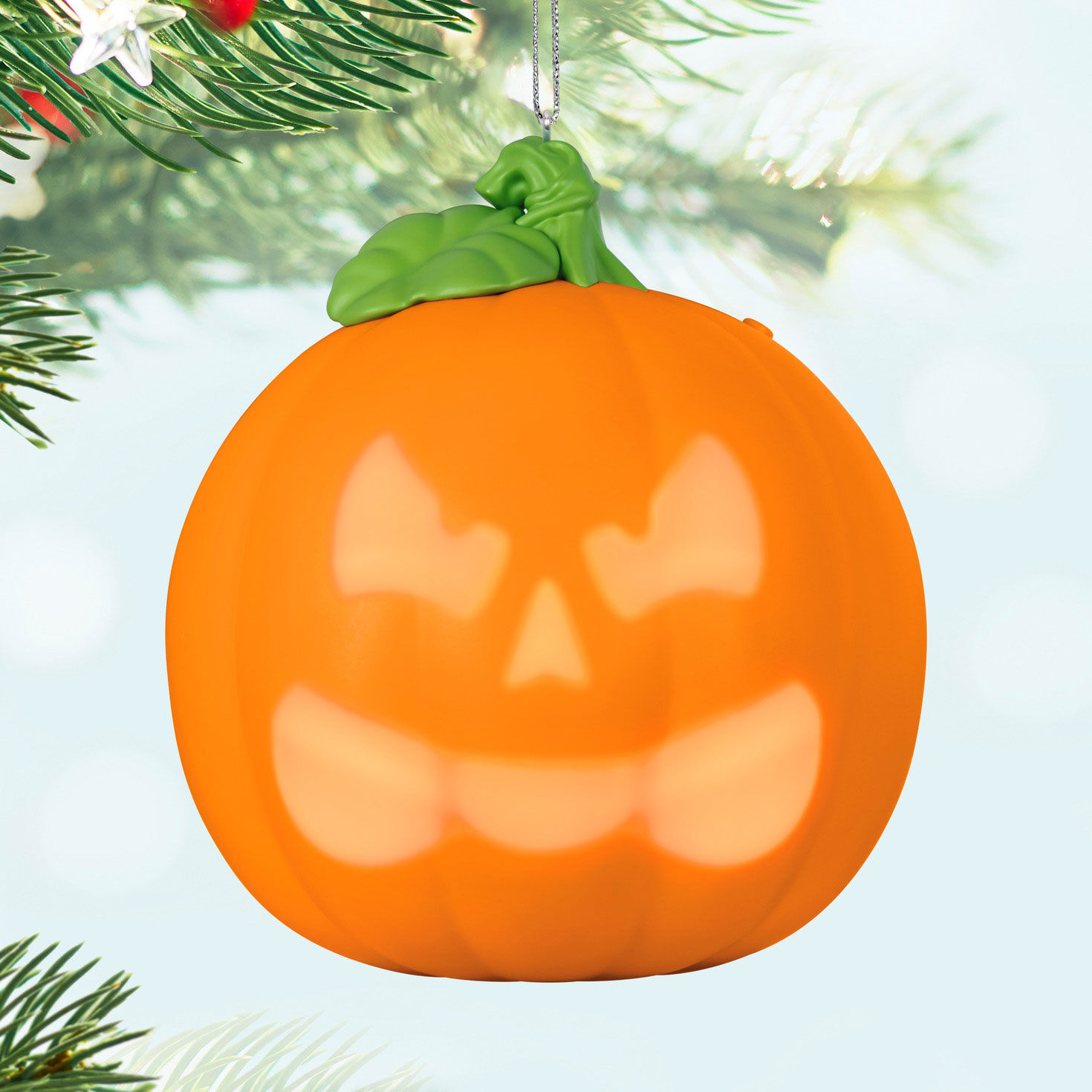 Spirited Pumpkin Ornament With Light and Sound, , large image number 3