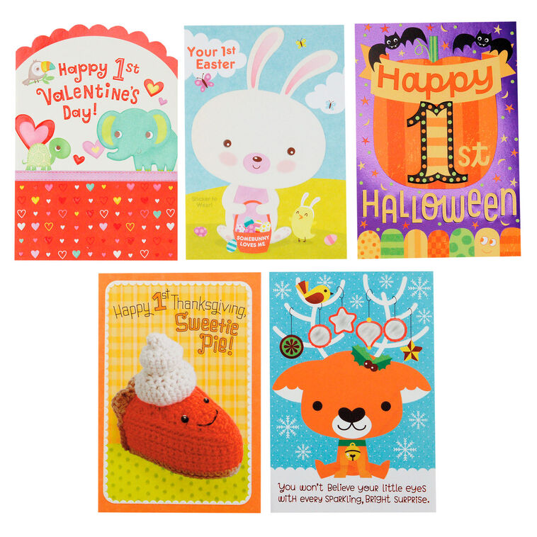 Baby's First Holiday Celebrations Assorted Cards, Pack of 5